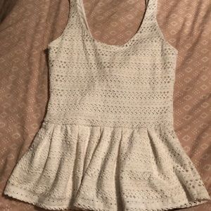 New white peplum top